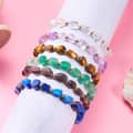 Irregular Stone Stainless Steel Beads Adjustable Beaded Waterproof Bracelet 2