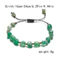 Irregular Stone Stainless Steel Beads Adjustable Beaded Waterproof Bracelet 5