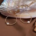 925 Silver Hypoallergenic Hoop Earrings with Freshwater Pearl Gold Plated Simple Silver Hoop Huggie 1