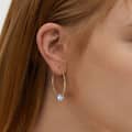 925 Silver Hypoallergenic Hoop Earrings with Freshwater Pearl Gold Plated Simple Silver Hoop Huggie 2