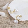 7.5-8mm Natural Freshwater Pearl 925 Sterling Silver Earrings 2