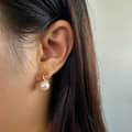 7.5-8mm Natural Freshwater Pearl 925 Sterling Silver Earrings 4