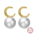 7.5-8mm Natural Freshwater Pearl 925 Sterling Silver Earrings 6