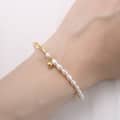 Natural Pearl Bracelet 14K Gold Plated 925 Sterling Silver Charm Freshwater Pearl Beads Set 2