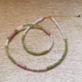 Beaded Necklace Earrings Set Natural Stone Beads Freshwater Pearl Waterproof Stainless Steel 3