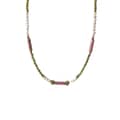 Beaded Necklace Earrings Set Natural Stone Beads Freshwater Pearl Waterproof Stainless Steel 6