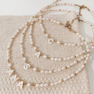 Beaded Necklace Natural Freshwater Pearl Shell Love Pendant Waterproof Stainless Steel Bead detail 1