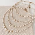Beaded Necklace Natural Freshwater Pearl Shell Love Pendant Waterproof Stainless Steel Bead 1