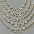 Beaded Necklace Natural Freshwater Pearl Shell Love Pendant Waterproof Stainless Steel Bead 2