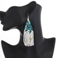 Hand-Woven Rice Bead Long Earrings Starry Sky Flower Series Tassel 6