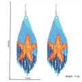 Bohemian Hand-Woven Rice Bead Long Earrings Ocean Series Tassel 6