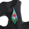 Bohemian Hand Braided Earrings Fashionable Mushroom Long Tassel 6