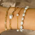 S925 Sterling Silver Chain Freshwater Pearl Bracelet 1