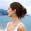 Bohemian Ocean Style Handmade Beaded Rice Bead Earrings Summer Starfish Tassel 4