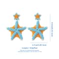 Bohemian Ocean Style Handmade Beaded Rice Bead Earrings Summer Starfish Tassel 6