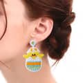 Handwoven Rice Bead Earrings Easter Egg Chick Series 4
