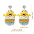 Handwoven Rice Bead Earrings Easter Egg Chick Series 6