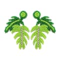 Bohemian Hand-Woven Seed Earrings Summer Turtle Leaf Series Long Tassel 1