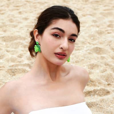 Bohemian Hand-Woven Seed Earrings Summer Turtle Leaf Series Long Tassel detail 4