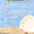 Double Layer 925 Sterling Silver Necklace Multiple Freshwater Pearls 3
