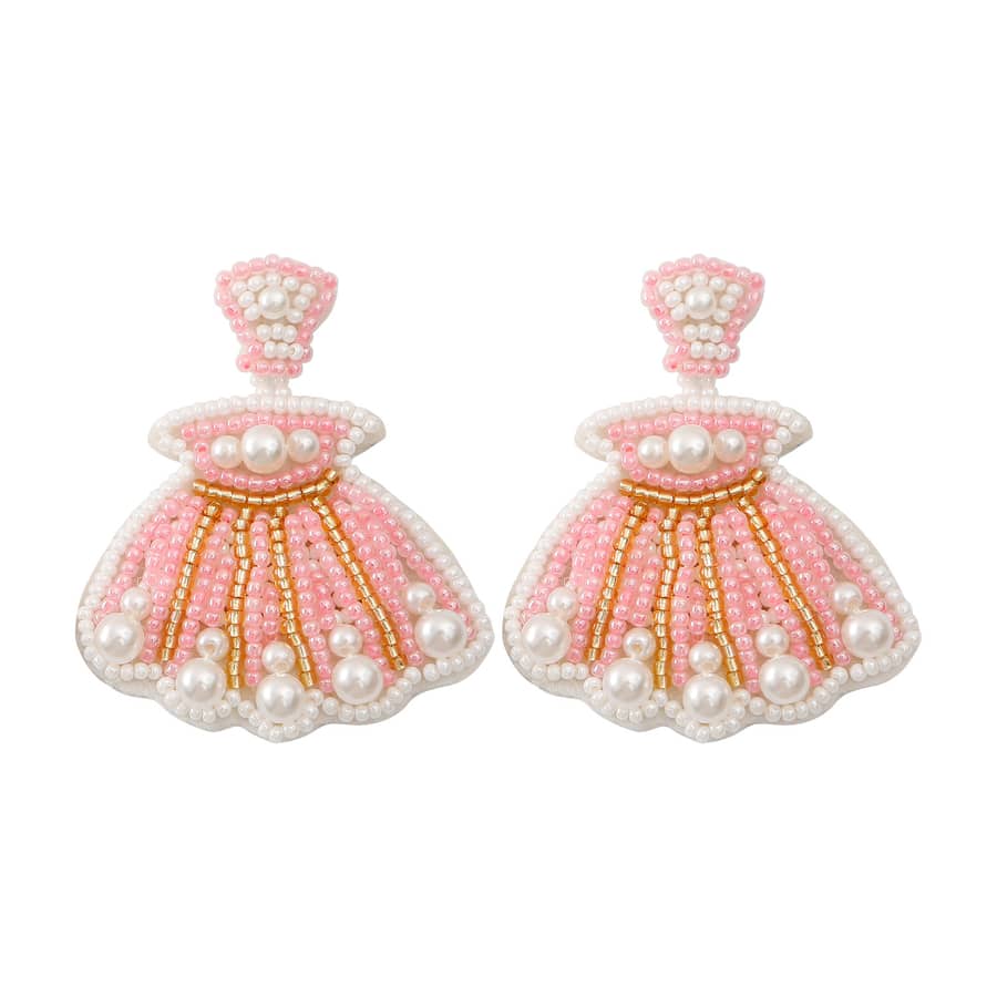 Bohemian Summer Shell Hand-Woven Seed Earrings Ocean Shell Pearl - main