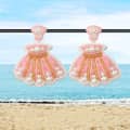 Bohemian Summer Shell Hand-Woven Seed Earrings Ocean Shell Pearl 5