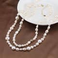 Dainty Natural Freshwater Baroque Pearl Necklace, 14K Gold Plated 925 Sterling Silver 1