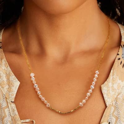 Light Luxury Niche 925 Sterling Silver Pearl Pendant Choker Design Necklace detail 3