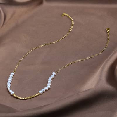 Light Luxury Niche 925 Sterling Silver Pearl Pendant Choker Design Necklace detail 4