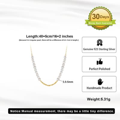 Light Luxury Niche 925 Sterling Silver Pearl Pendant Choker Design Necklace detail 5