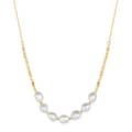 925 Silver Baroque Freshwater Pearl Necklace Collarbone Chain 1