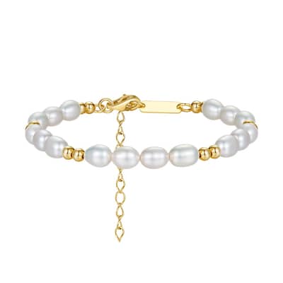 Design Vintage Pearl Bracelet Jewelry, Natural Pearl Adjustable Bracelet detail 5