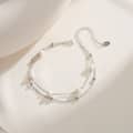 4-5mm Double-Layer Freshwater Pearl Bracelet, 14K 925 Sterling Silver 3