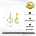 S925 Sterling Silver 14K Gold Plated Retro Baroque Pearl Stud Pendant Earrings 5