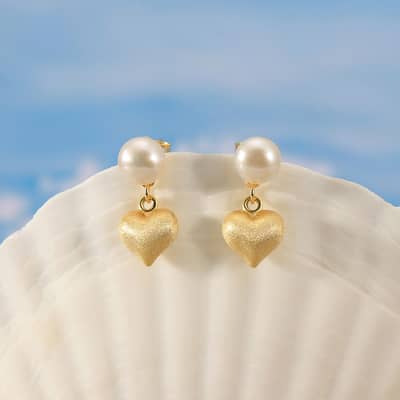 14K Gold Plated 925 Sterling Silver Freshwater Baroque Pearl Trendy Stud Earrings White detail 3