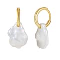 14K Gold Plated Luxury Baroque Pearl 925 Sterling Silver Real Natural Irregular Pearl Earrings 1