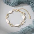 Baroque Pearl 925 Sterling Silver Gold Plated Chain Bracelet Elegant Natural Freshwater Pearl 3