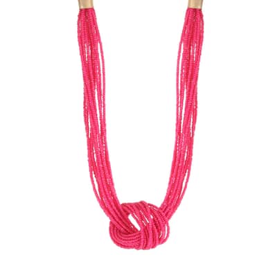 Bohemian Hand-woven Seed Necklace Winding Series Clavicle Chain Design detail 6