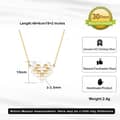 Luxury Shell Pearl Bead Necklace with Heart Charm Pendant, 14K Gold Plated 925 Sterling Silver 4