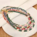 Natural Stone Necklace Waterproof Stainless Steel 18K Gold Plated PVD Coated Agate 1