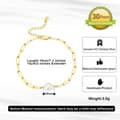 Dainty 925 Sterling Silver Paperclip Chain Bracelet 14K Gold Plated Single Pearl 2
