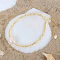Single Natural Freshwater Pearl Charm Minimalist Bracelet, 925 Sterling Silver 14K Gold Plated 2