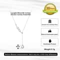 Rhodium Plated 925 Sterling Silver Chain Natural Freshwater Pearl Beaded Lariat Necklace 4
