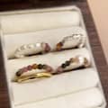 Trendy Tourmaline Pearl Natural Stone Ring With Colorful Beaded Broken Silver 5