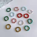 Minimalist Natural Stone Ring With 18K Gold Plated Beads 1