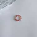 Minimalist Natural Stone Ring With 18K Gold Plated Beads 5