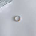 Minimalist Natural Stone Ring With 18K Gold Plated Beads 6