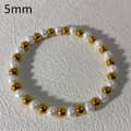 Handmade Beaded Pearl Bracelet Stainless Steel Beads 18K PVD Coated Waterproof Three Bracelets 4
