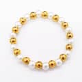 INS Style Pearl Stainless Steel Bracelet Beads 18K PVD Coated Waterproof 3