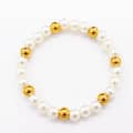 INS Style Pearl Stainless Steel Bracelet Beads 18K PVD Coated Waterproof 4